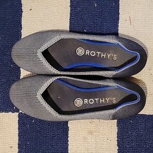 Rothys Grey Birdseye Charcole Flat